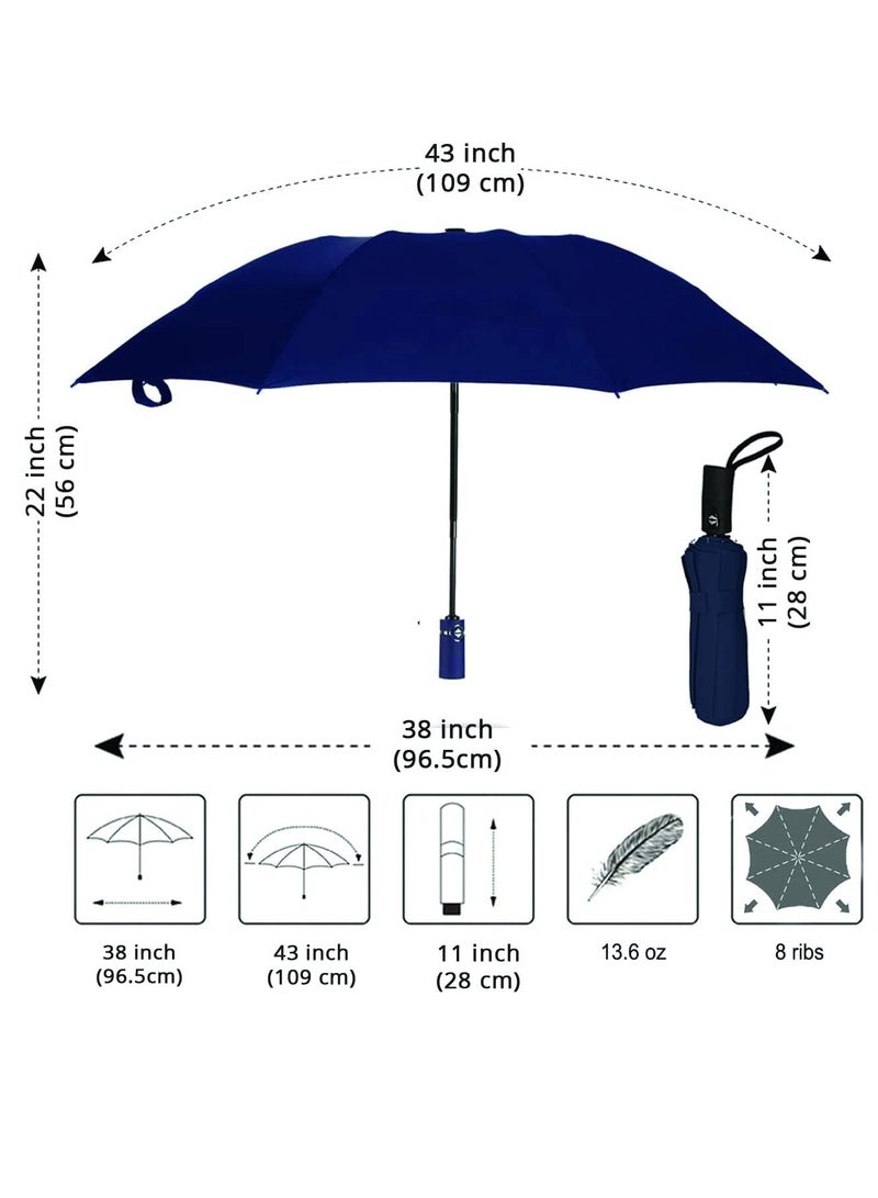 مظلة - مظلة للرجال، مظلات كبيرة الحجم للرجال تحت المطر، مظلة كبيرة مقاومة للرياح للرجال والنساء والأطفال والبنات والأولاد، بميزة الفتح والإغلاق التلقائي - Image 5