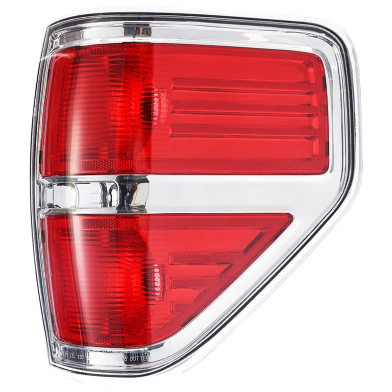 Boine Compatible With 2009 2010 2011 2012 2013 2014 Ford F150 F150 Right Passenger Side Tail Light Housing Chrome trim