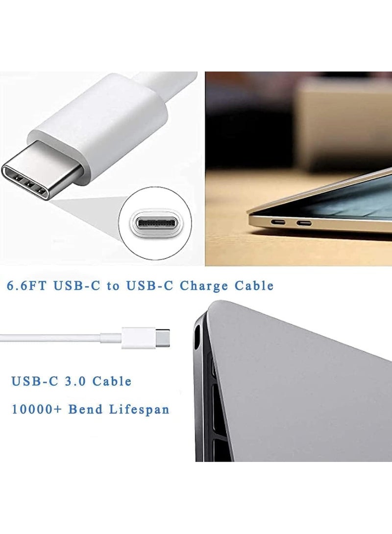 Terabyte New Replace 87W USB-C Fast for MacBook Pro Charger Power Adapter Compatible With MacBook Pro 16/15/14/13" & Air 13" - For Laptop/Tablet/Smartphone With USB-C Port - White, - Image 3