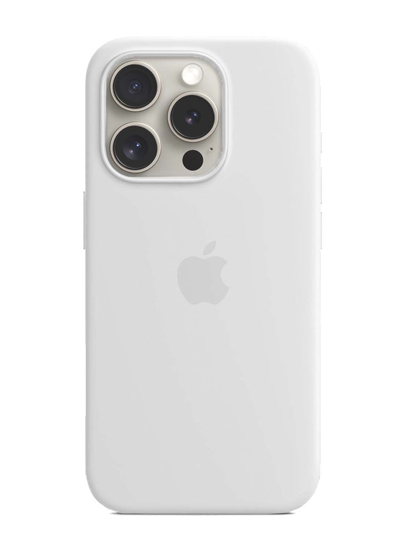 Apple iPhone 16 Pro 2024 Premium Soft Liquid Silicone Case Cover - White