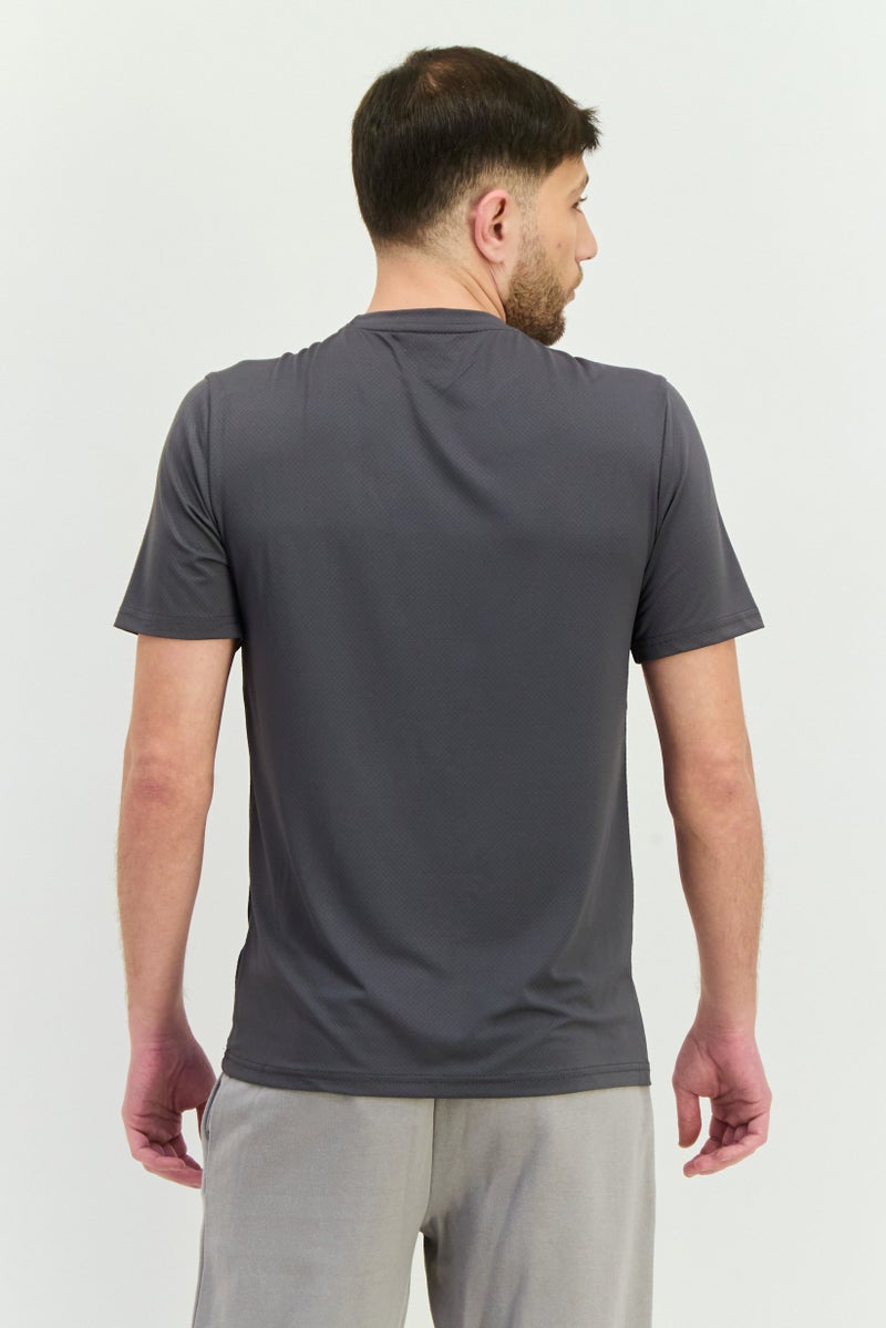 MOTION Men Sportswear Fit Short Sleeves Outdoor T-Shirt, Grey - Image 3