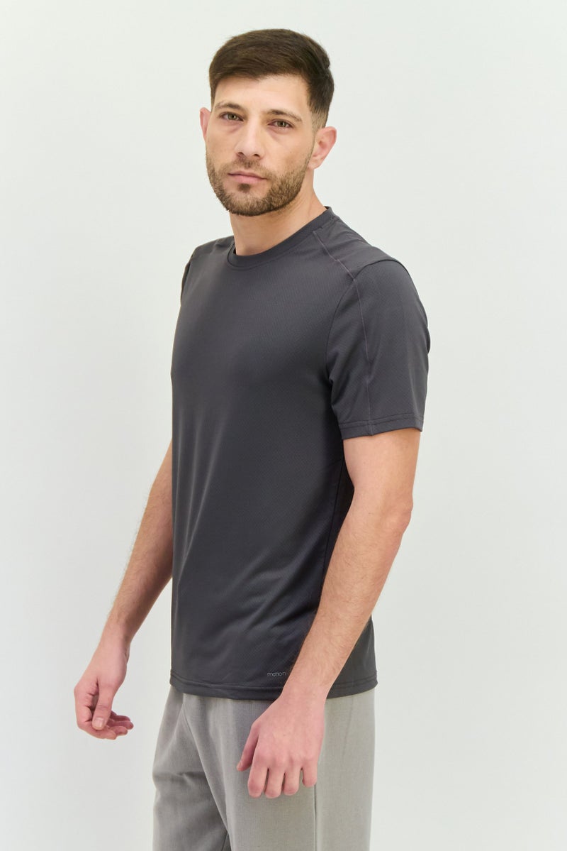 MOTION Men Sportswear Fit Short Sleeves Outdoor T-Shirt, Grey - Image 2
