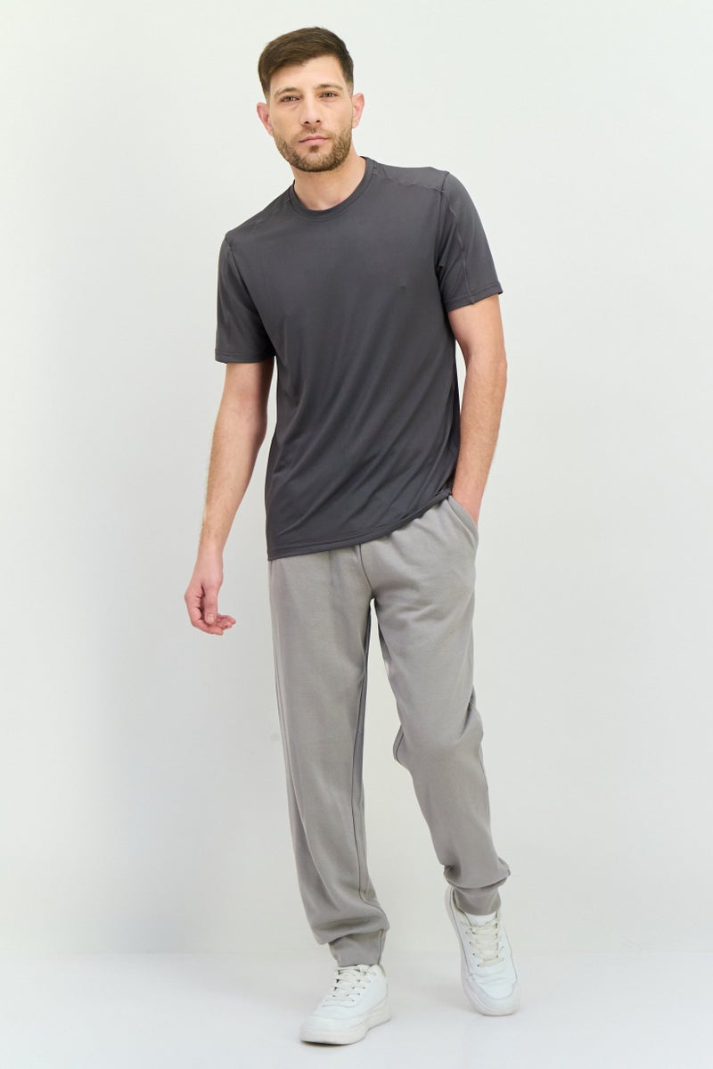 MOTION Men Sportswear Fit Short Sleeves Outdoor T-Shirt, Grey - Image 4