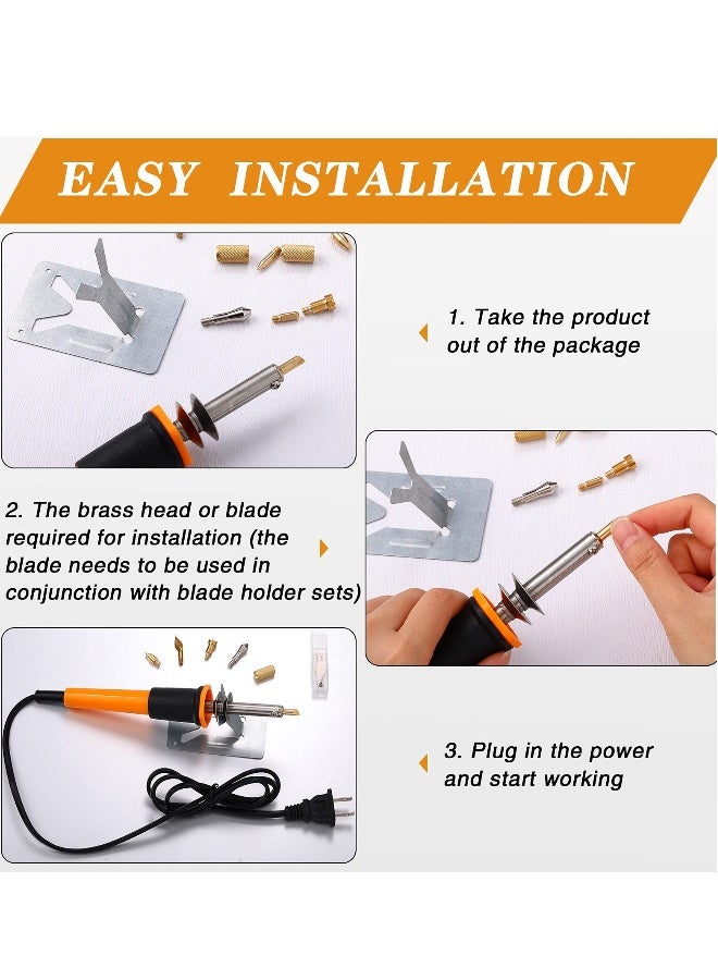 30 Pcs Versatile Electric Hot Knife Set for Cutting, Carving & Wood Burning - Ideal for Foam, Cloth & More - Image 5