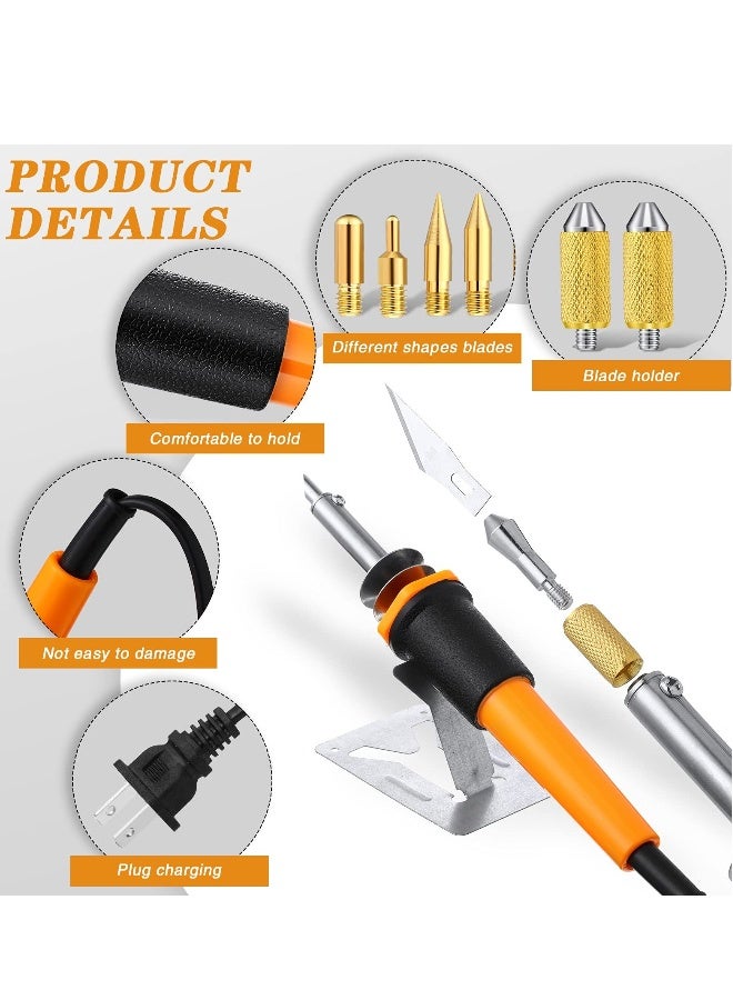 30 Pcs Versatile Electric Hot Knife Set for Cutting, Carving & Wood Burning - Ideal for Foam, Cloth & More - Image 2