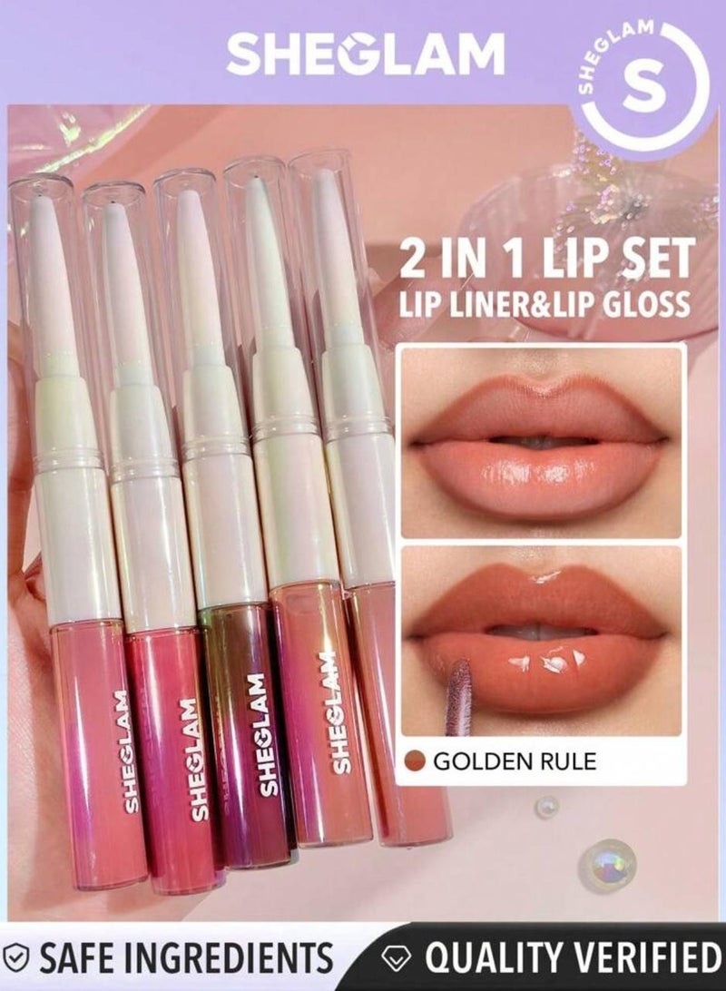 SHEGLAM Lip Rules Liner & Gloss Pen-Golden Rule Golden Rule - Image 1