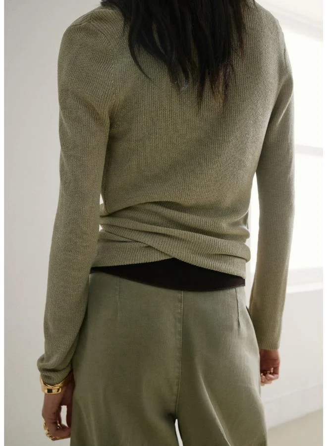 مانجو Knitted cardigan with bow