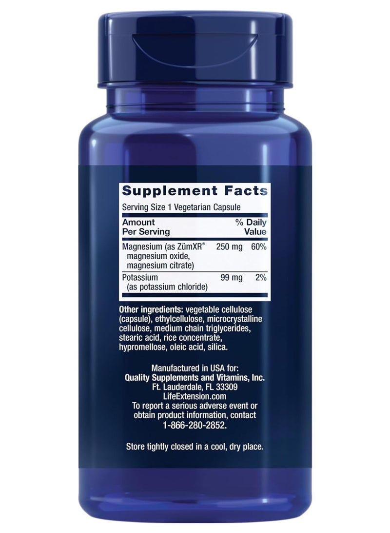 Life Extension Potassium with Extend - Release Magnesium for Heart, Bone, Brain & Muscle Support, Gluten-Free  – 60 Vegetarian Capsules - Image 2