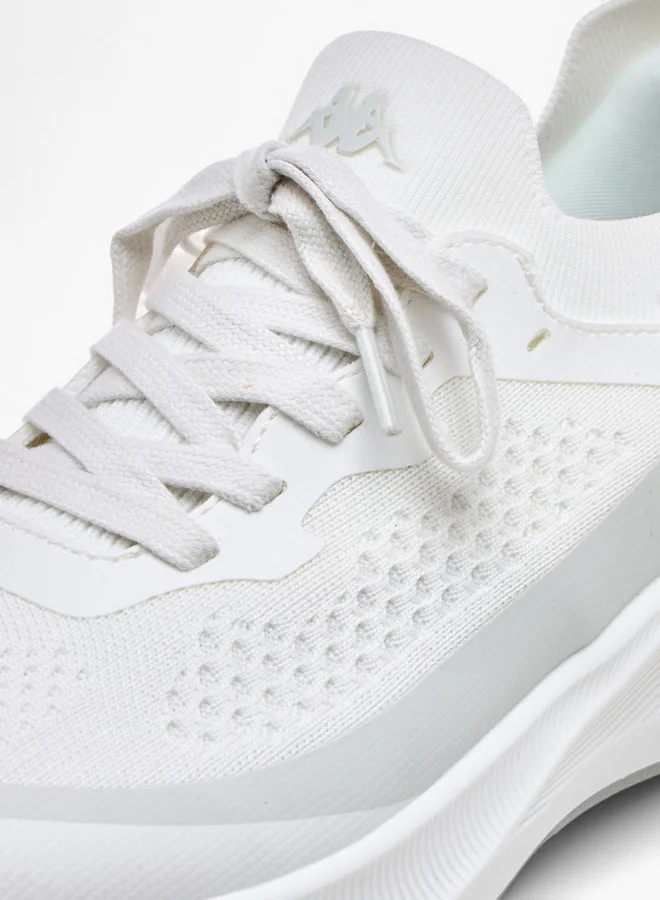 Kappa Men's Textured Sports Shoes with Lace-Up Closure