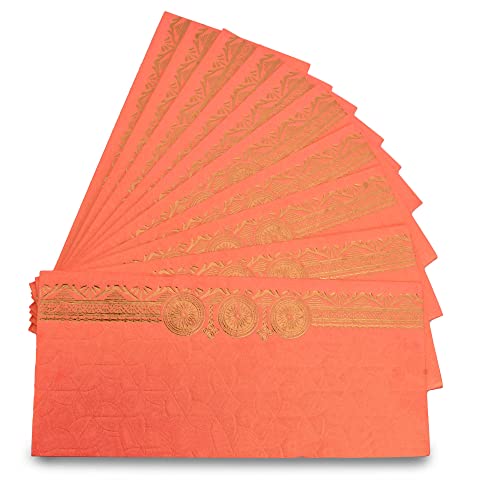 AARGKRAFT Money Gift Envelopes Lifafa - Multi Color Pack of 50 Premium Designer Envelopes (Red, Pink) - Image 4