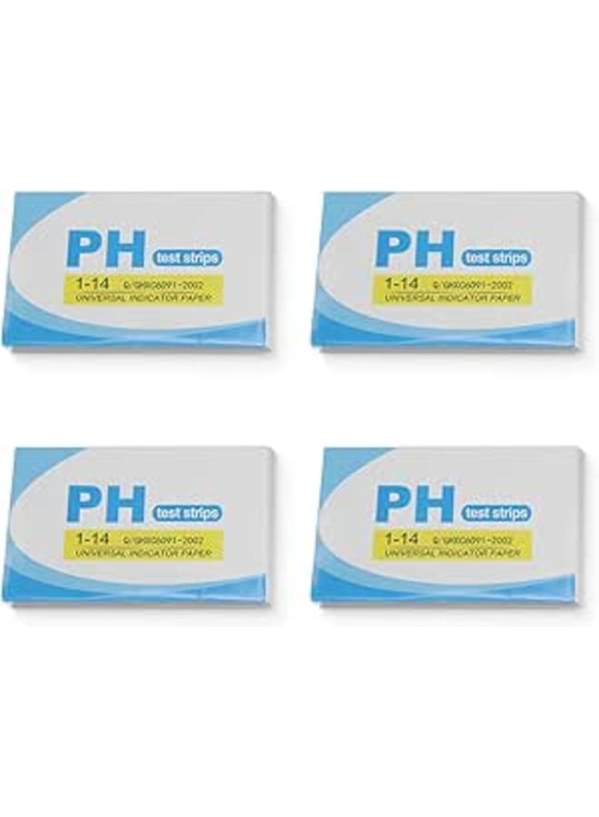 DEFGNOP 4 لشرائط ورق عباد الشمس بدرجة حموضة من 1 إلى 14 (320 صفحة)