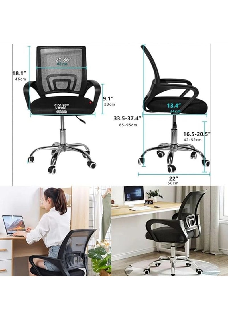 Generic - Office Chair with Ultimate Comfort Ergonomic Design Height Adjustable, Desk Chair Backrest Lumbar Support Black - Image 1