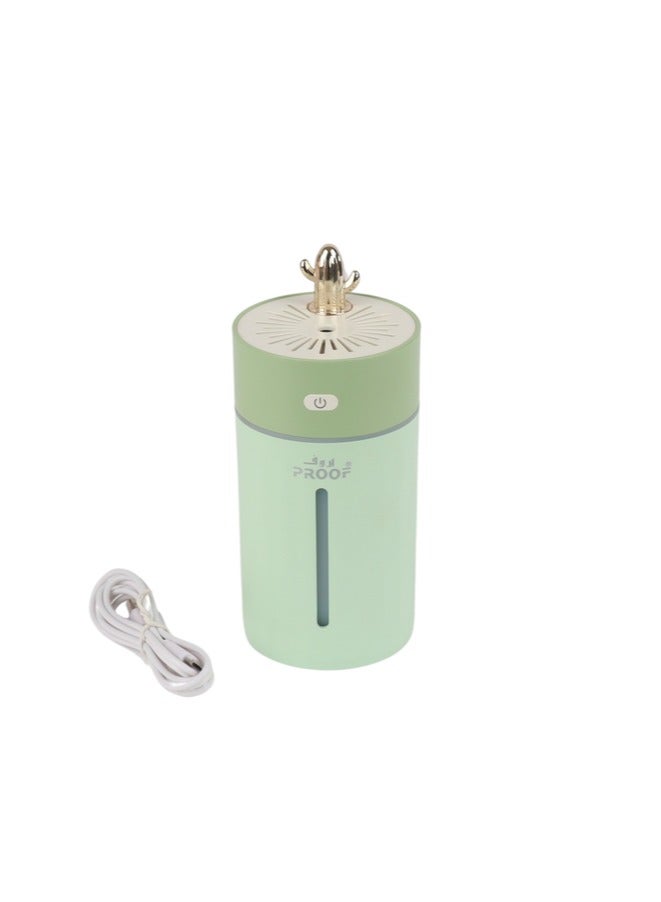 برووف فواحة بخار كهربائية، 230 مل، مع إضاءة ليد - أخضر - Image 1