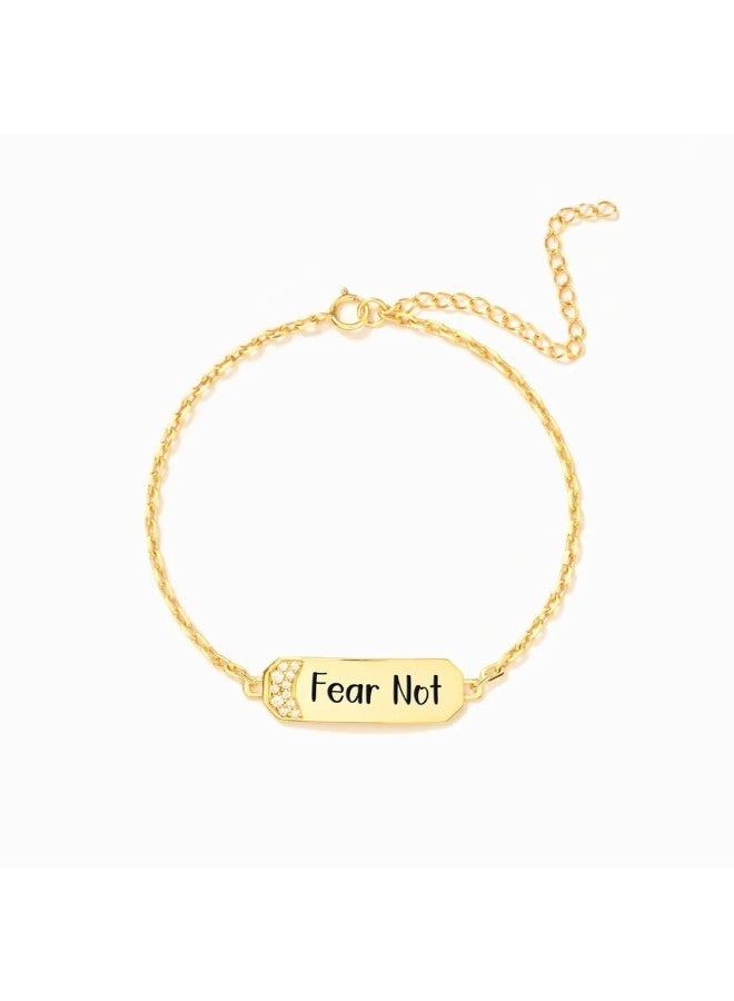 Vintage S925 Sterling Silver Engraved Letter Bracelet for Women, Trendy Fashion Jewelry - Image 1