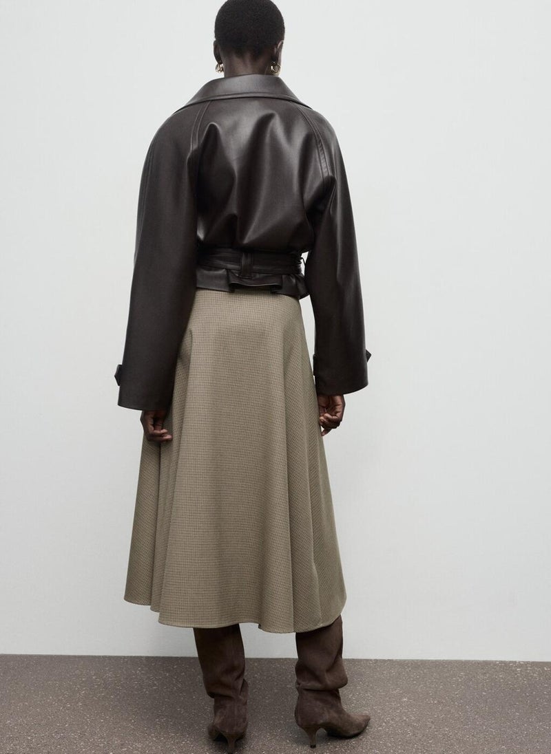 مانجو تنورة صوف بنقشة كلب الصيد - Image 2