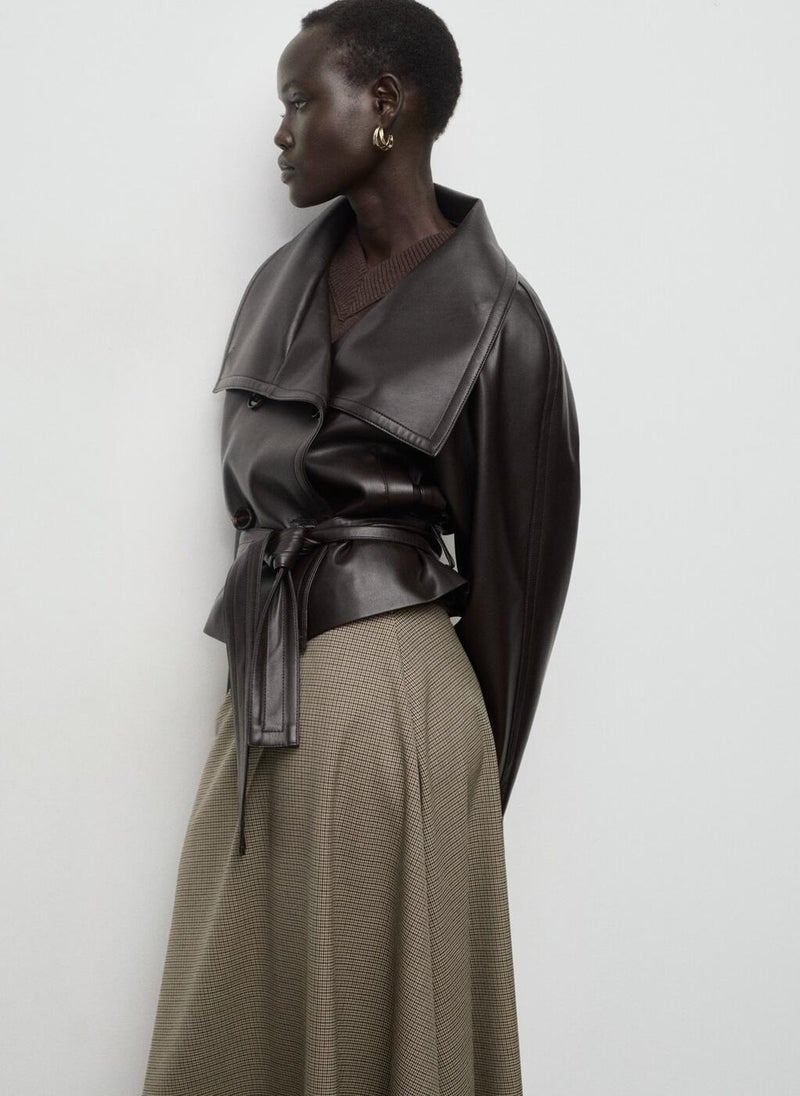 مانجو تنورة صوف بنقشة كلب الصيد - Image 4