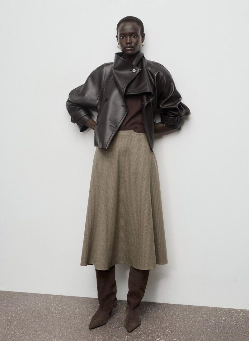 مانجو تنورة صوف بنقشة كلب الصيد - Image 5