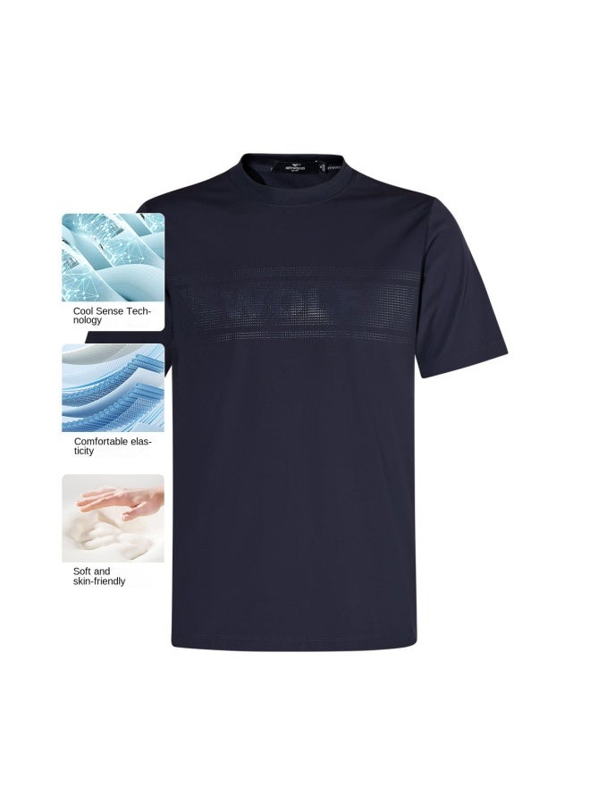 Septwolves Cool Ice Feel】men's Summer Dry Stretch Breathable Printed Short Sleeve Round Neck T-shirt - Image 2