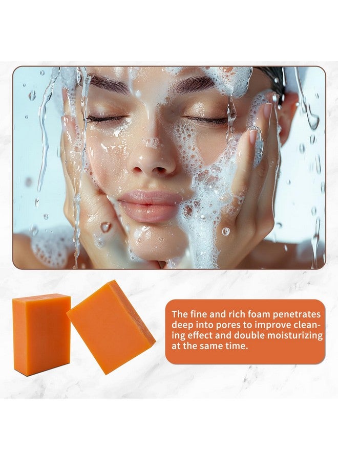 EUQEE Kojic Acid Papain Soap, 5 oz x 2 Counts Soap Bars with Turmeric, Papain, Sorbitol, Glycerin, Skin Beauty Reduce Dark Spot for Face & Body, with a Foaming Net (142g x 2 Bars) - Image 4