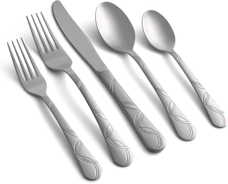 Cambridge Felicity Sand Piece Flatware Set 20 Count - Image 3