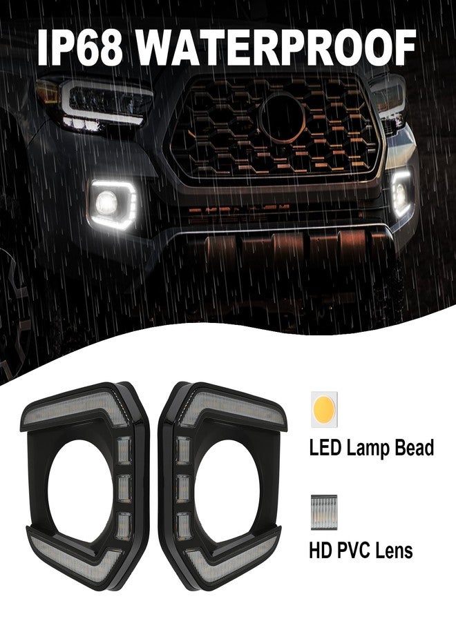 TBHOO LED Fog Lamps For Toyota Tacoma 2016 207 2018 2019 2020 2021 2022 2023 Turn Signal Lights DRL Tacoma Daytime Running Lights Fog light Lamps Assembly - Image 2