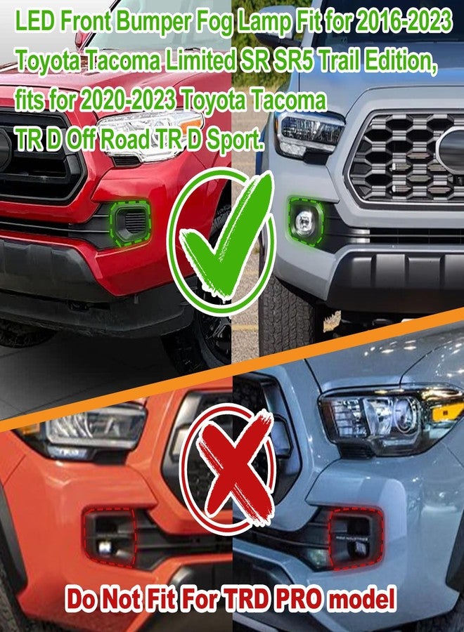 TBHOO LED Fog Lamps For Toyota Tacoma 2016 207 2018 2019 2020 2021 2022 2023 Turn Signal Lights DRL Tacoma Daytime Running Lights Fog light Lamps Assembly - Image 3