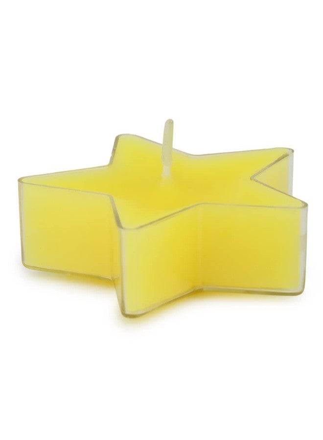 PROSPERRO LUMO by Parkash Candles Star Shaped T Light Set of 8,| Scented (Yellow - Lemon) - Image 4