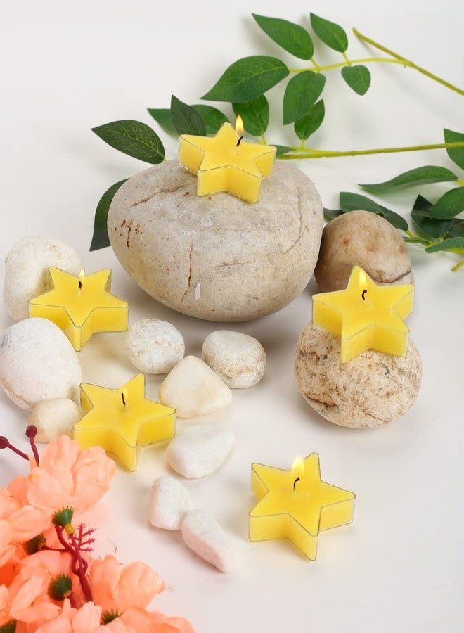 PROSPERRO LUMO by Parkash Candles Star Shaped T Light Set of 8,| Scented (Yellow - Lemon) - Image 1