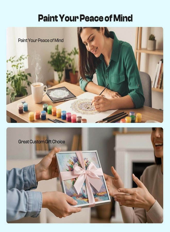 Caydo Paint by Numbers Kit for Adults with Custom Design App, Convert Any Photo to Ready-to-Paint Templates in 5 Minutes, Includes 3 A4 Blank Canvases & 60-Color Acrylic Paint Set (No Frame) - Image 5