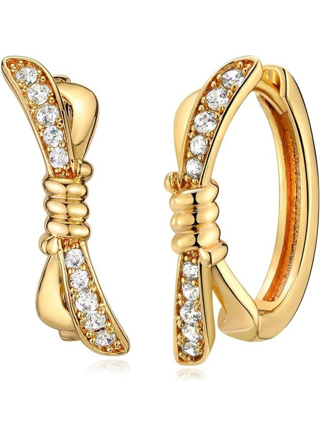 MEVECCO
 Women Huggie Earrings Gold Hoop Sleeper 14K Gold Filled Small Simple Handmade Hypoallergenic Everyday Jewelry - Image 1