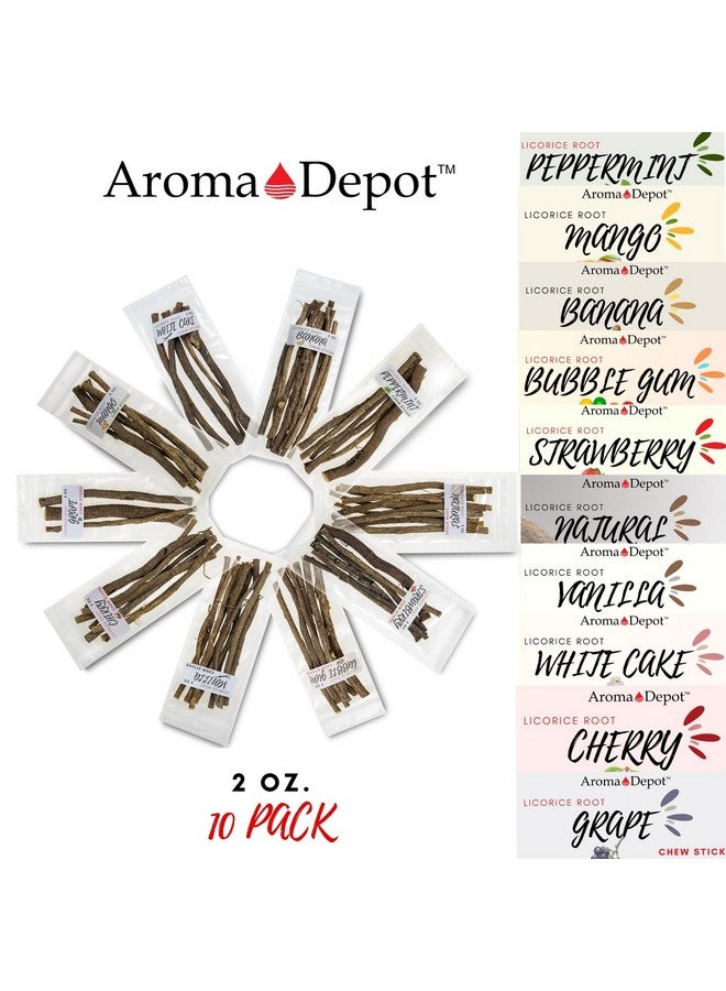 Aroma Depot Aroma Depot 2 oz. Licorice Root Flavored Chew Sticks Variety 10 Pack. 100% Pure - Natural | Oral Health & Fresh Bearth | Individual Sticks are 6.5-7 inches long. Glycyrrhiza Glabra From Turkey. - Image 2