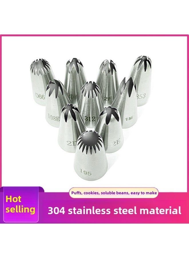 304 Seamless Stainless Steel Piping Nozzle 25MM Caliber Cookie Cake Decorating Kitchen DIY Pastry Baking Tools-Specifications:222 - Image 3