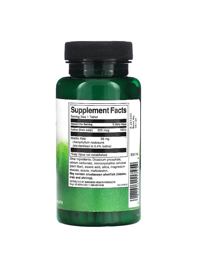 Swanson, Kelp, 250 Tablets - Image 2