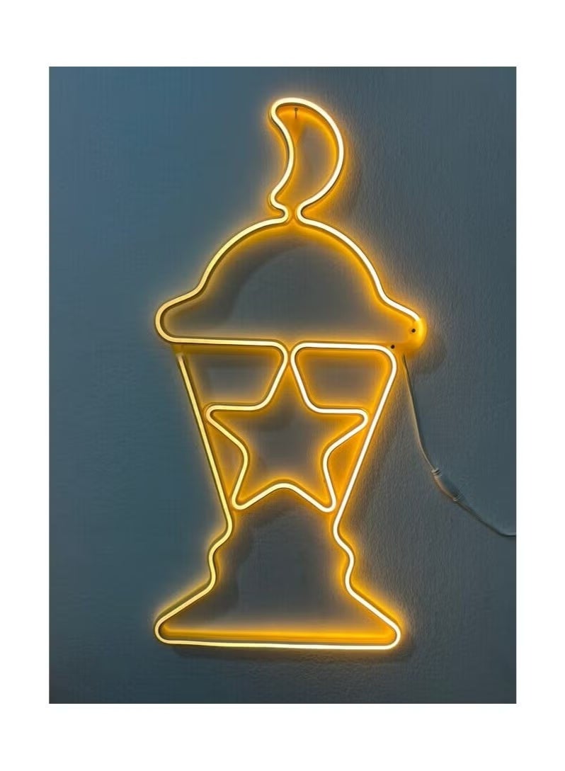 New Ramadan Mubarak Wall Tree Hanging Flexible Plastic Led Neon Light 50CM - Image 2