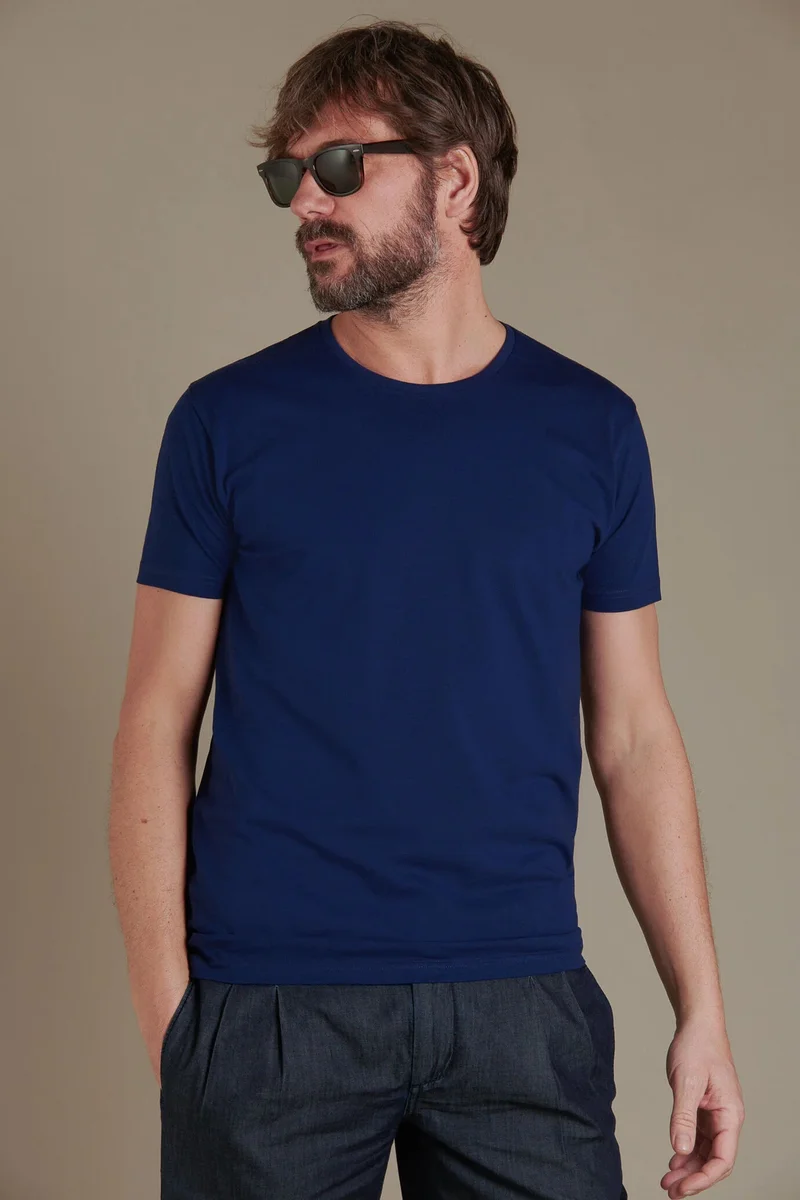 دوبل غانغر Short sleeve t-shirt pure cotton - Blue