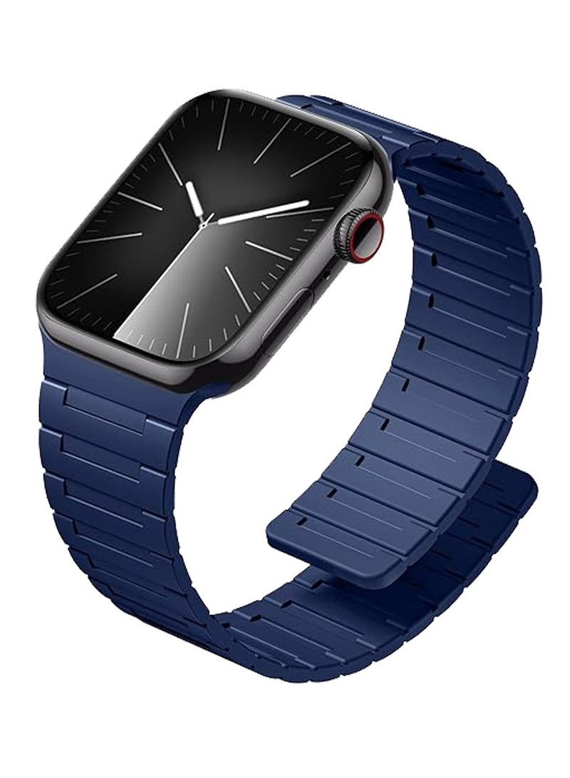 ICARLUS Magnetic Watchband Compatible with Apple Watch for Men 38mm 40mm 41mm 42mm（Series 10） Women Silicone Sport Strong Magnet Strap for iWatch Series 10 9 ULTRA 2 SE 8 7 6 5 4 3 1 - Image 1
