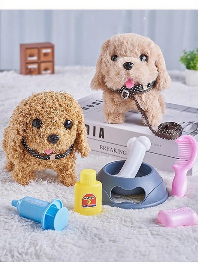 Cute Interactive Pet Dog & Dog Cage Walking Electronic Toy | Call-Activated Birthday Gift for Kids & Babies – Golden Retriever Design  - Image 4
