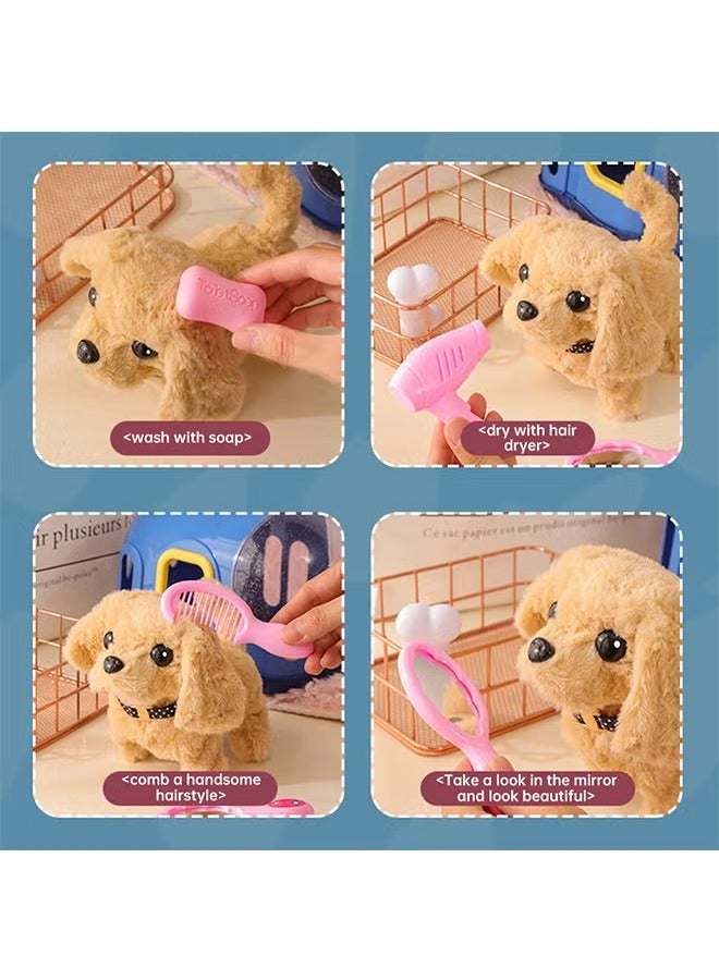 Cute Interactive Pet Dog & Dog Cage Walking Electronic Toy | Call-Activated Birthday Gift for Kids & Babies – Golden Retriever Design  - Image 5