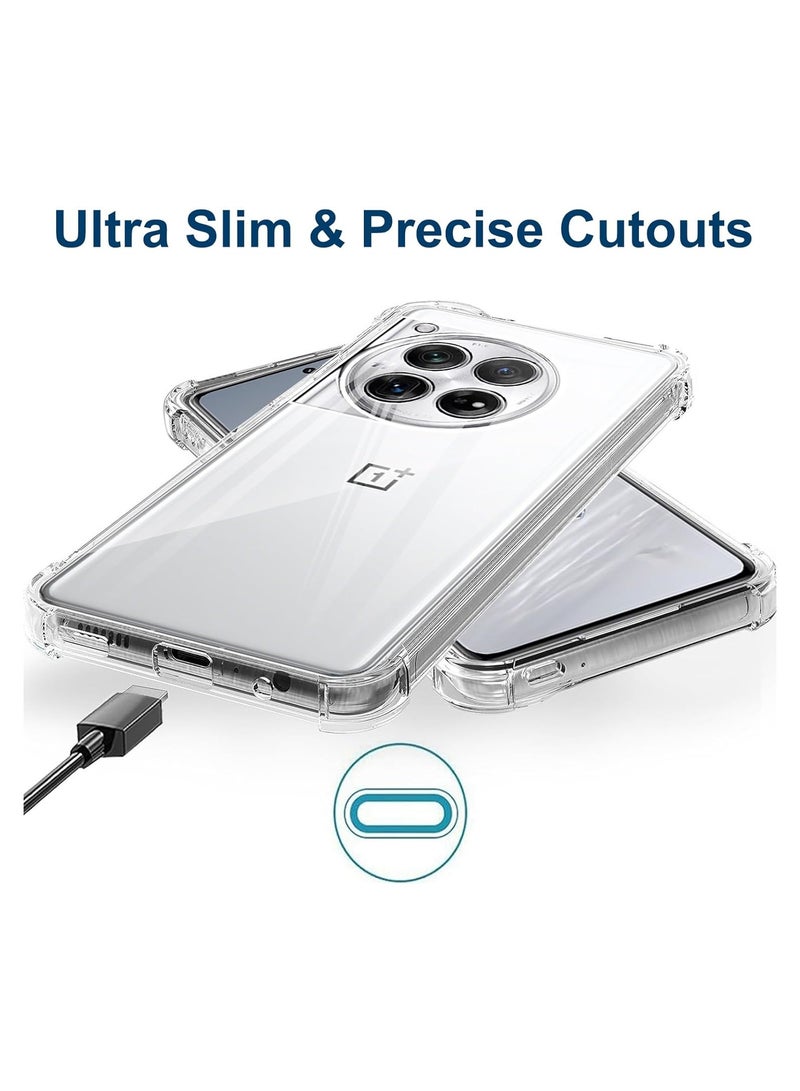 Case for OnePlus 12 5G Clear Cover Transparent Soft Flexible TPU Slim Anti fall Protection Case Lightweight Cover compatible for OnePlus 12  - Image 2