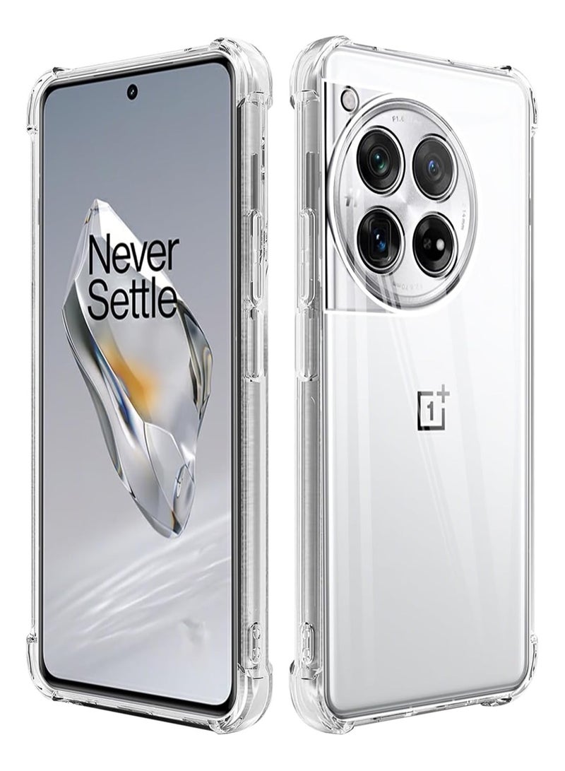 Case for OnePlus 12 5G Clear Cover Transparent Soft Flexible TPU Slim Anti fall Protection Case Lightweight Cover compatible for OnePlus 12  - Image 1