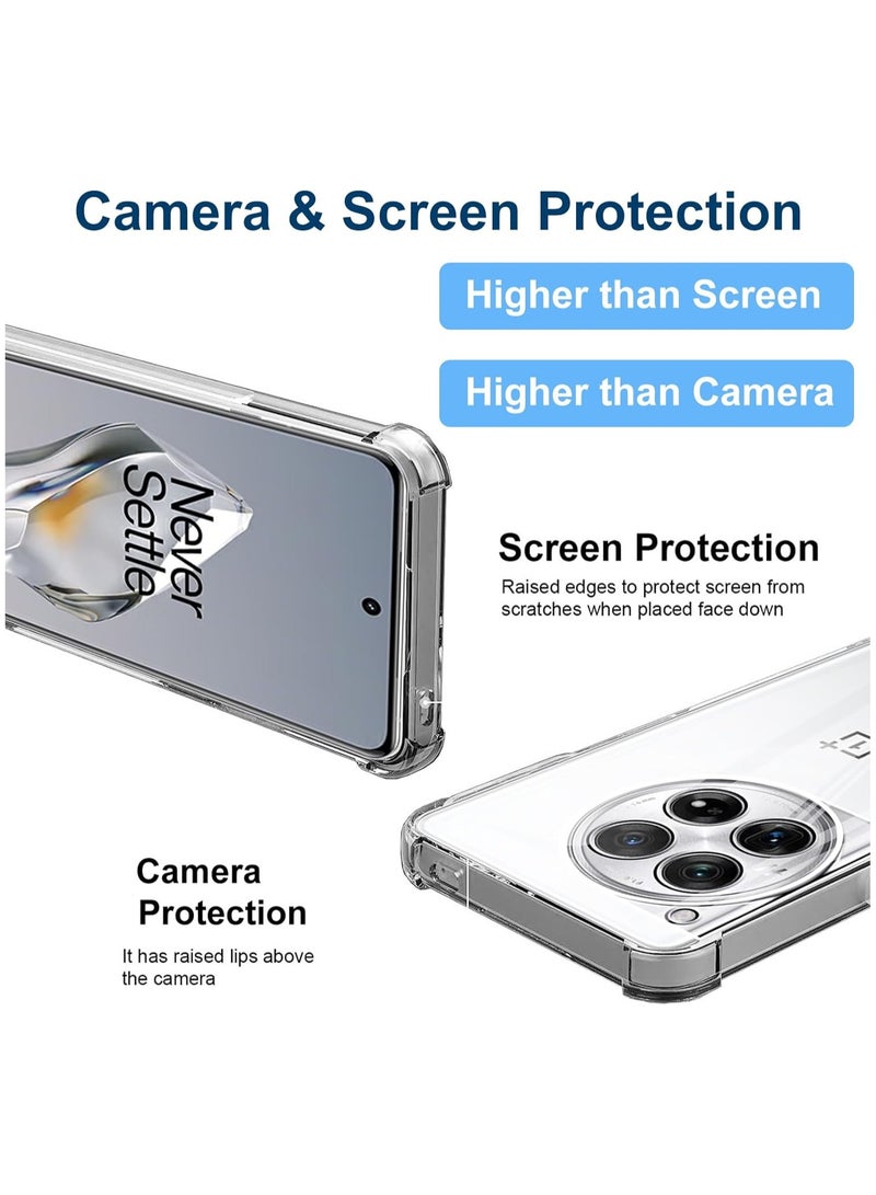 Case for OnePlus 12 5G Clear Cover Transparent Soft Flexible TPU Slim Anti fall Protection Case Lightweight Cover compatible for OnePlus 12  - Image 3