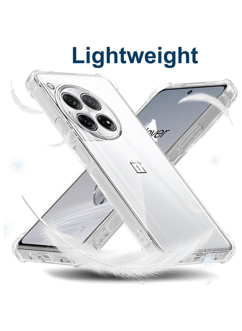 Case for OnePlus 12 5G Clear Cover Transparent Soft Flexible TPU Slim Anti fall Protection Case Lightweight Cover compatible for OnePlus 12  - Image 5