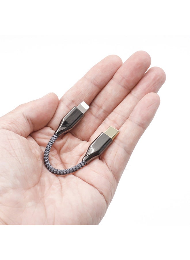 TypeC To Lightning/TypeC Ear Amplifier Decoding HIFI Small Tail Line High Fidelity Audio Decoding Line-Color:Type-C To Lightning Digital Decoding Line-Length:120mm  - Image 1