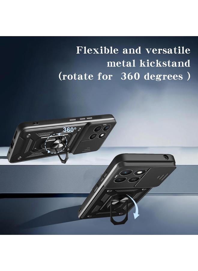 Case For Honor X8c 4G Sliding Camera Cover Design TPU+PC Phone Case