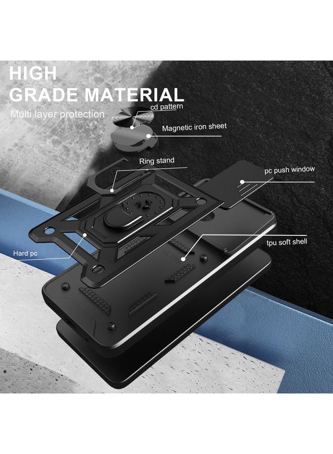 Case For Honor X8c 4G Sliding Camera Cover Design TPU+PC Phone Case