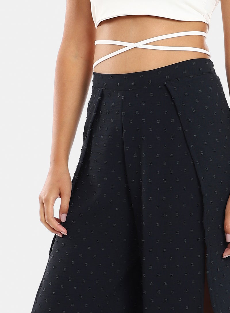 belle Full Legs Side Slits Slip On Cover Up Pants - Image 4