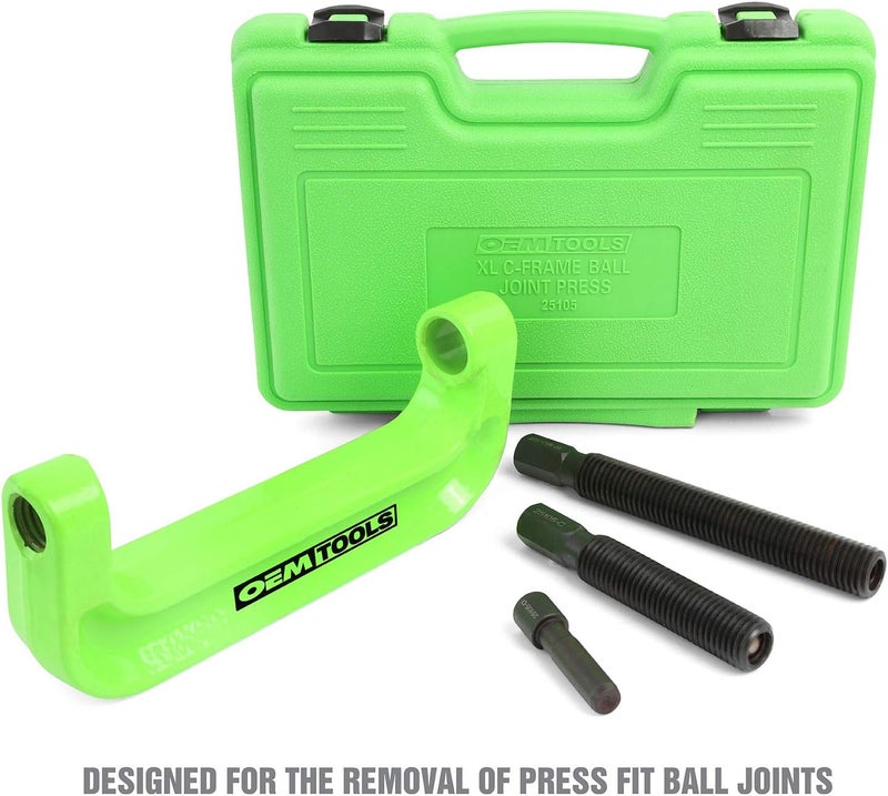 OEMTOOLS 25105 XL C-Frame Ball Joint Press Kit, Press Fit Removal for Trucks, Heavy Duty Ball Joint Tool, Extended Reach for Large Adapters - Image 4