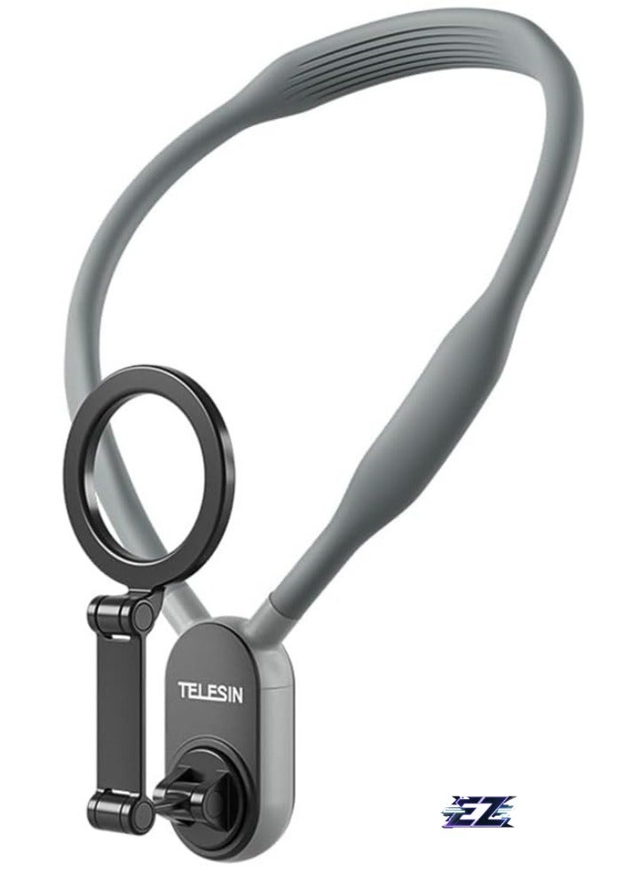 ELTRAZONE MNM-001 Neck Phone Holder with Quick Release – Multi-Angle Adjustable Neck Mount for Android Smartphones (15141312) with Strap & Metal Ring - Image 1