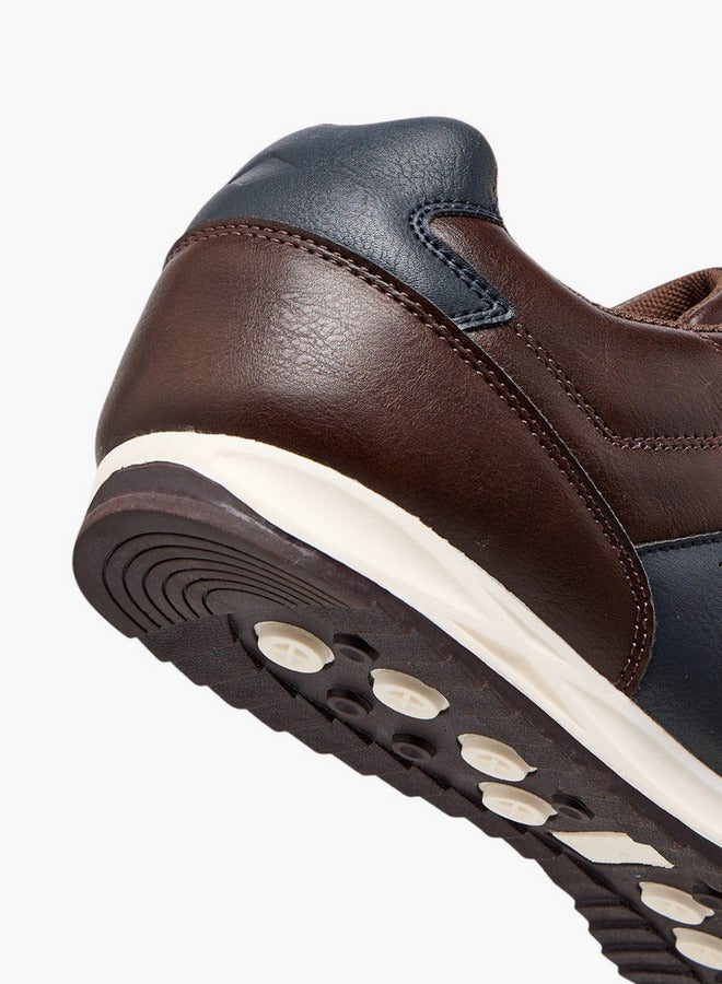 Lee Cooper Men Panelled Sneakers with Lace-Up Closure  - Image 5