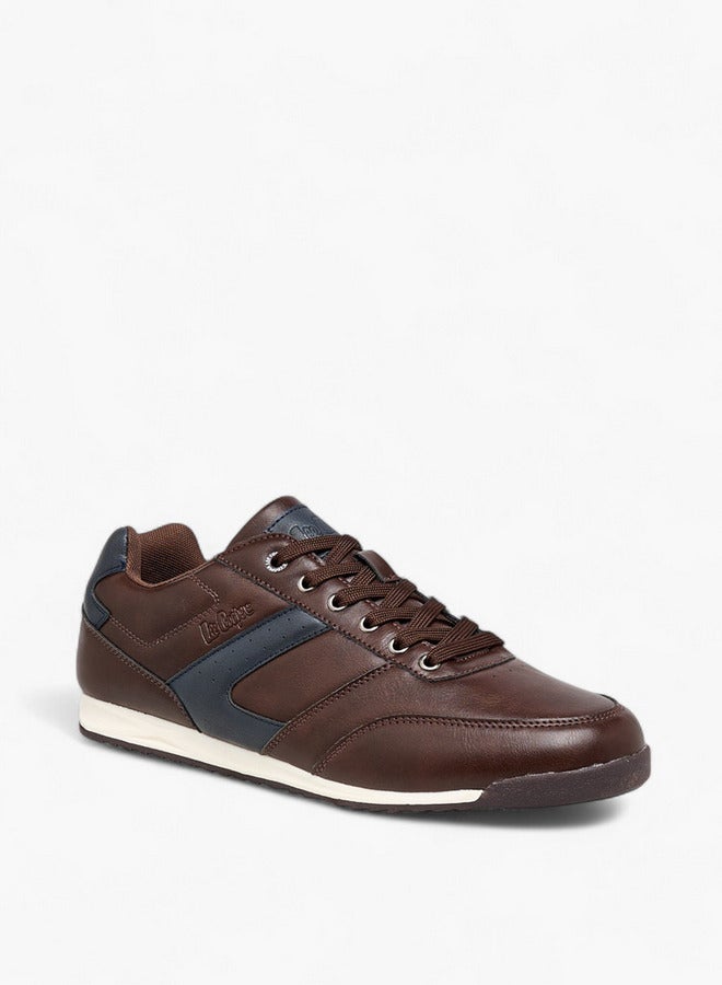 Lee Cooper Men Panelled Sneakers with Lace-Up Closure  - Image 2